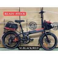 【SIAP PASANG】Folding Bike 20" Genio Vesta 8speed Alloy【READY STOCK】