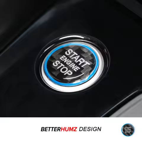 For Audi A3 8Y Q3 Q5 Q7 A4 A5 A6 C6 A7 Carbon Fiber Engine Start Button Ignition Key Cover Trim Stic