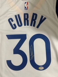 Curry 史提芬居里 PSA DNA 證書 親筆簽名球衣 白色 Stephen Curry 金洲勇士 親筆簽名球衣 Golden State Warriors