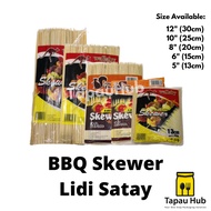 Satay Skewer Stick/ Lidi Satey 13cm/ 15cm/ 20cm/ 15cm/ 30cm