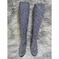Blue Knee Canvas Boots.