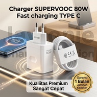 Charger Casan SUPER VOOC 80W OPPO A6 A6s A6t Reno 8 10 11 12 13 14 15 15F 16 16F Pro Max 5G Fast Cha