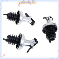 [Shinelight] 3pcs Stainless Steel Wine Bottle Stopper Liquor Bottle Pourer Stopper Dispenser  [MY]