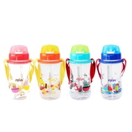 EPLAS KIDS Water Bottle 480ml With Straw, Push Button Removable Strip, Water Tumbler, Botol Air