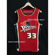 Embroidery 99/00 Detroit Pistons #33 Grant Hill Jersey Basketball Jersey