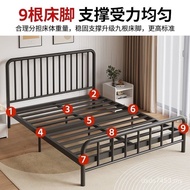 1.0m Bed Single Bed 1.8m Simple Rental Room Double Bed Simple Modern 1.5 Iron Bed Nordic Iron Frame 
