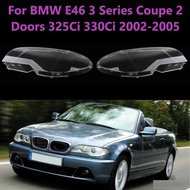 For BMW E46 3 Series Coupe 2 Doors 325Ci 330Ci 2002-2005 Left Right Headlight Headlamp Lens Clear Co