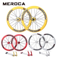 MEROCA 20 Inch Bicycle 74-130 100-135mm 4 Bearing 406 451 V Disc Brake Wheel Set Litepro Folding Bike Wheelset