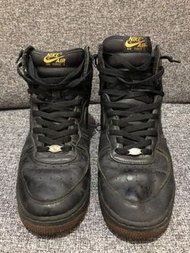 『請注意商品說明』【休閒鞋】Nike Air Force 1 黑色高筒休閒鞋（US 10; UK 9; EUR44)