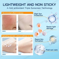 ✨ SPF50+ PA+++ Whitening Sunscreen: 12H Waterproof for Swimming/Outdoor/Byahe Magaan Di-Maasim Textu