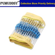 50pcs 1/2W Metal film resistor 1% 1K ~ 10M 1K 4.7K 10K 22K 47K 100K 330K 470K 750K 1M 2M 4.7M 10M oh