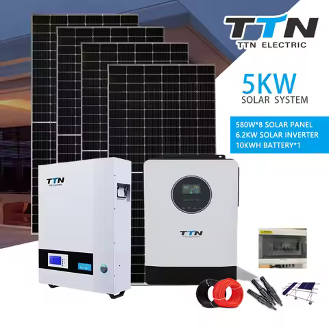 Complete Solar Suite 20Kw 30Kw 50Kw Household Solar Power Generation System 10Kw Hybrid Solar System