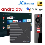 X88 Mini 13 TV Box Android13 ATV UI Rockchip RK3528 Quad Core 64bit Cortex A53 Support 8K Video 4K 6