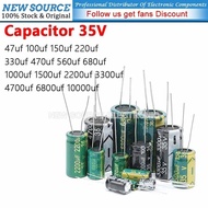 (1-50pcs) 35V Aluminum Electrolytic Capacitor 47uf 100uf 150uf 220uf 330uf 470uf 560uf 680uf 1000uf 