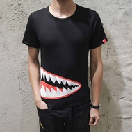 The Korean version of slim printed short sleeve t-shirt crocodile mouth man t 199-T03