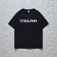 Immediate Shipping Encrypted Currency Theme T Clothes T-Shirt Black SOLANA Area Chain Short Sleeve 2