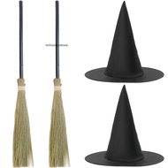[milliongridnew] Halloween Witch Broom Plastic Witch Broomstick Broom Props Witch Broom GZY