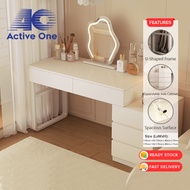 ACTIVEONE 130cm/170cm Modern Minimalist Dressing Table With Side Cabinet Without Mirror Bedside Make