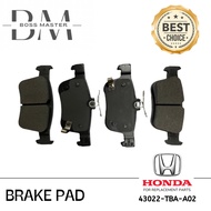 HONDA CIVIC FC 1.5 / 1.8 TEA 2016-2021 BRAKE PAD REAR 43022-TBA-A02
