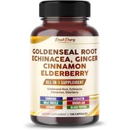 Goldenseal Root Echinacea Cinnamon Elderberry - All-in-1 Supplement - Made in USA