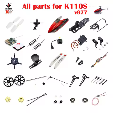 Wltoys XK K110S K110 RC Helicopter Parts Accessories Brushless Motor Blade Gear Canopy ESC Update 2G