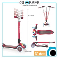 Globber Elite Prime Foldable Kids Scooter Led Wheels For 3 Years + Up To 50kg (3 years to 12 years Old)