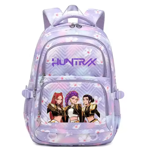6-12 Kids Backpack Rumini Miraa Zoeyy HUNTR/rX 2026 Print Cartoon School Bag Large Capacity Student 