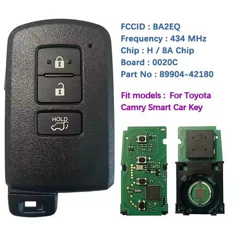 CN007087 Aftermarket 3Buttons Smart Key For Toyota Rav4 BA2EQ P1 88 DST-AES Chip 433MHz 89904-42180 