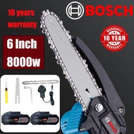 Bosch【Ship 24】 6 inch Mini Chainsaw Cordless Chainsaw Gergaji Pokok Wood Cutter Gergaji Elektrik Saw Gergaji Kayu Mesin