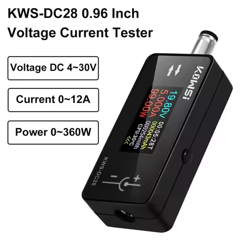 KWS-DC28 DC Voltage Ammeter Power Meter TFT HD Digital Display Battery Capacity Detector Electrician