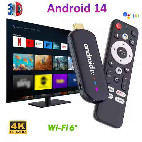 TV Stick H96 Max S905L3 Android TV Stick Google Voice Assistant Media Player Support 4K Video Stream