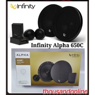 INFINITY ALPHA 650C 6.5” 315 WATTS 4 OHMS 2-WAY COMPONENT CAR AUDIO SPEAKER