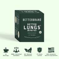 BetterLungs Lung Cleansing Tea Bags - Mullein Leaf, Ginseng, Elderberry, Ginger & Thyme for Lung Cle