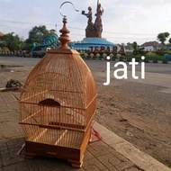 BARANG TERLARIS SANGKAR BURUNG PERKUTUT/PUTER KAYU JATI READYY