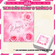 Happy Women's Day March 8 Stickers Vietnamese Women's Day March 8 Stickers Decorating Cards, Bouquet