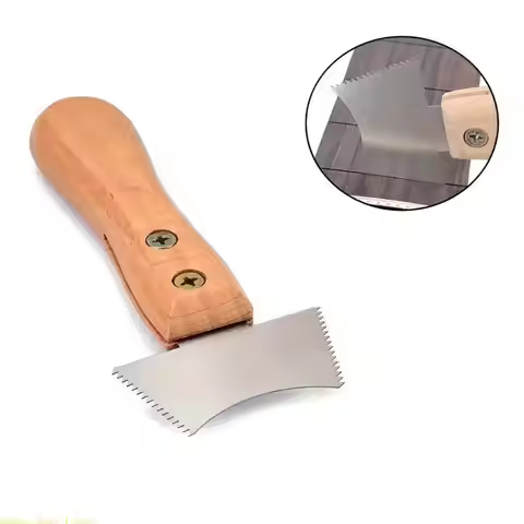 A0KA Handle Guitar Fret File Guitar Frets Scraper Chip Cleaning Tool Fretboard Repair Tools Guitar M