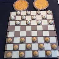 Readystock Forest Chess Set Wooden Chess Board Mushroom Chess Pieces Nature-Themed Chess Creative An