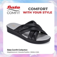 Bata บาจา Comfit รองเท้าแตะเพื่อสุขภาพแบบสวม รองรับน้ำหนักเท้า สำหรับผู้หญิง รุ่น RIDE FIT สีน้ำตาล 6018134 สีดำ 6016134
