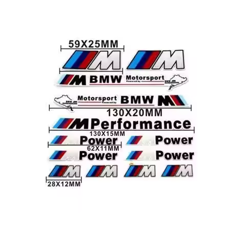 Car Decals For Bmw M 50TH Power Performance E28 E30 E34 E36 E46 E60 E90 F84 F87 X1 X3 X5 X6 Auto Emb