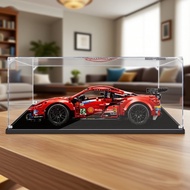 Lego 42125 Ferrari 488 GTE Acrylic Display Box / Kotak Pameran Untuk Popmart Labubu Zimomo & Kasut /