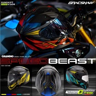 HELMET MURAH / GRACSHAW / G9200 GRANDIO SPEEDBEAST / OPEN FACE HELMET / DOUBLE LENS / VISOR / MOTOCY