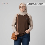 ZUCCA SAMIRA TWO-TONED WOMEN KASUAL SHIRT - MA141