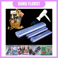 (10METER) SHRINK PAPER Heat film Hairdryer heat seal flat mouth transparent plastic bag Hamper Bakul