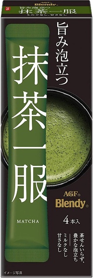 (訂購) 日本 AGF Blendy 抹茶一服 無牛奶 即沖抹茶棒 (6 盒裝)