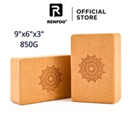 RENFOO SG Cork Yoga Block Natural Cork from Portugal 963 inch-850G x1PC