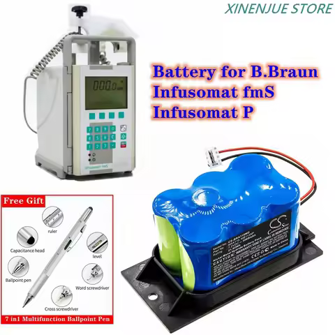 Medical Battery 7.2V/3000mAh BRA110, 120089, MB1125P, 110089-S for B.Braun Infusomat fmS, Infusomat 