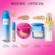 [5PCS-MAKEUP] SKINTIFIC GLOW  PERFECT MAKEUP SET – Skin Cooling Spray Pad + Cover Glow Cerfect Cushi