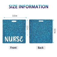 Acrylic material Glitter acrylic badge Personalized Glittery Lightweight Doctor nurse badge Colorful