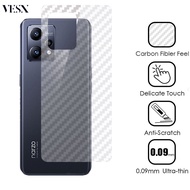 Kevlar Carbon Fiber Phone Protective Back Film For Realme Narzo 70 50i 50A Prime 50 30 30A 20 20A X7 X2 X50 Pro XT V15 V20 V23 V25 V30 5G 4G 2024