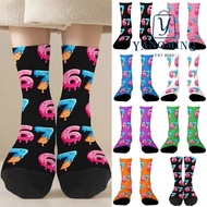 YANGYANG 67 Meme Crew Long Socks, Cotton Warm 67 Meme Ice Cream Socks, Funny Lightweight Cartoon Bre